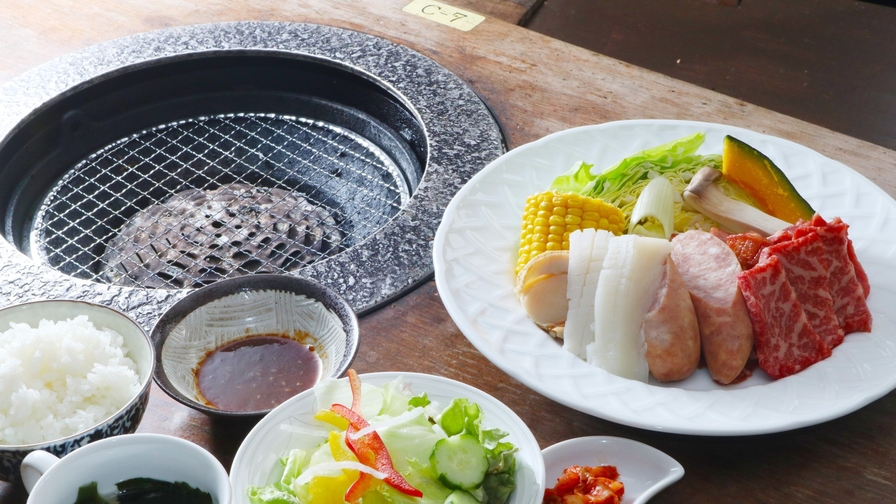 【「プレリ」網焼き】ご夕食は、専用ロースターでお肉を焼く網焼　牛タンや日高見牛付
